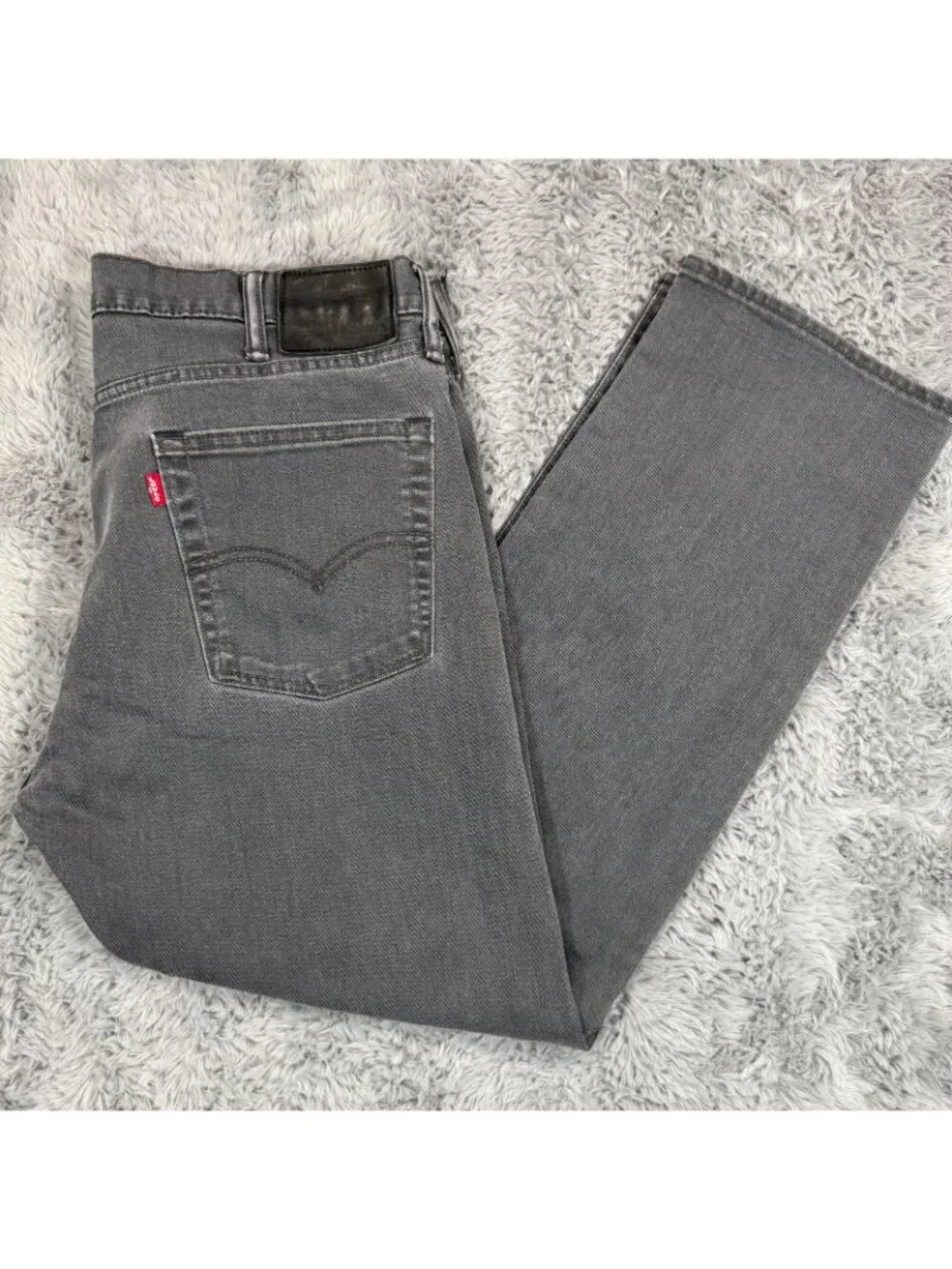 Levi's 513 Jeans Men's 38x30 Gray Cotton Denim Straight Slim Workwear Stretch